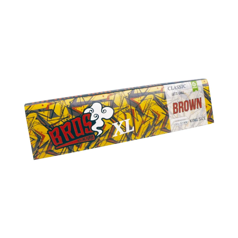 smoking rolling paper bros brown 55 leaves cigarette tobacco rolling paper king size