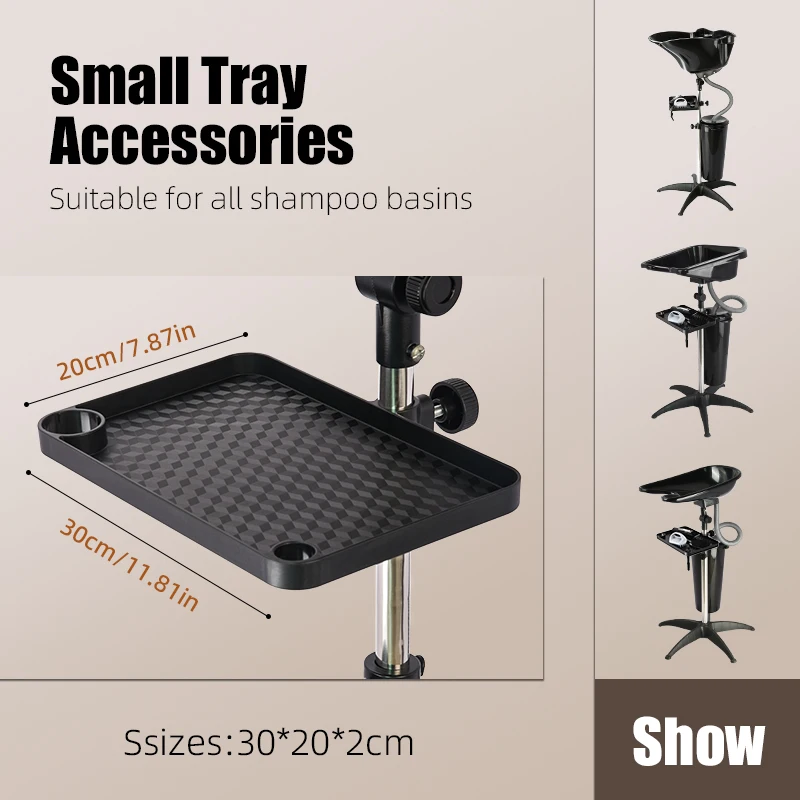 Adjustable portable shampoo bowl with electric pump shampoo station 2 buckets, drain, high pressure sprayer foot switch and tray