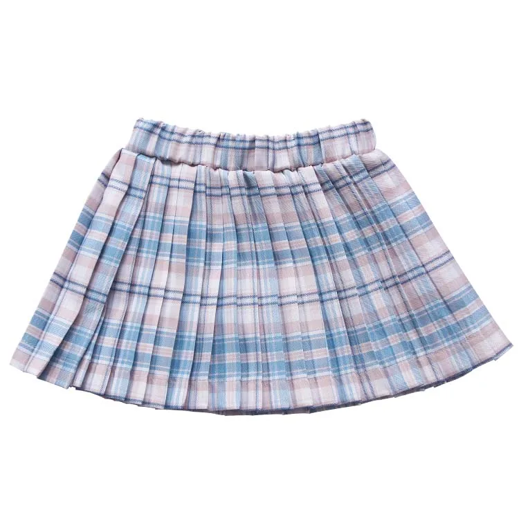 2022 Wholesale High Quality New Design  High Quality Sexy Mini Baby Girls Plaid Skirts