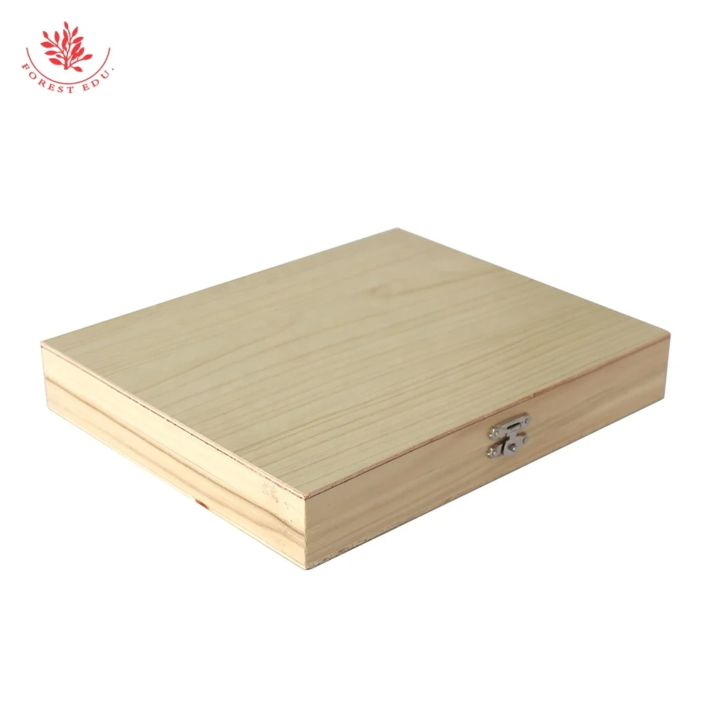 Microscope Slides Wood Box 100Places Prepared Slides Laboratory Storage Box Pine Wooden