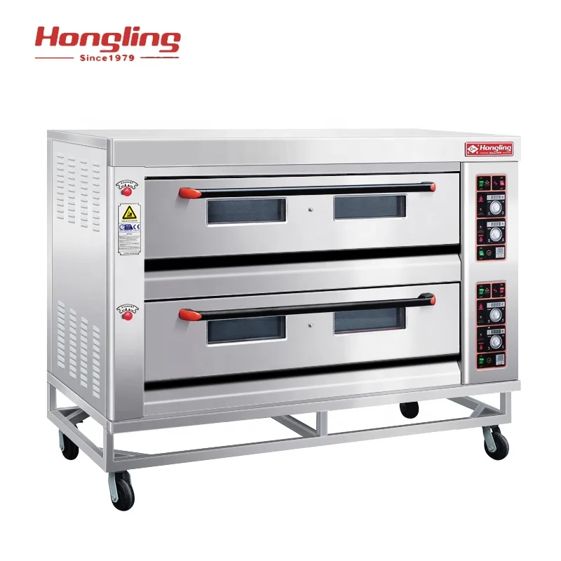 
HLY-206E Double Deck Commercial Gas Oven Bakery Oven For Sale 