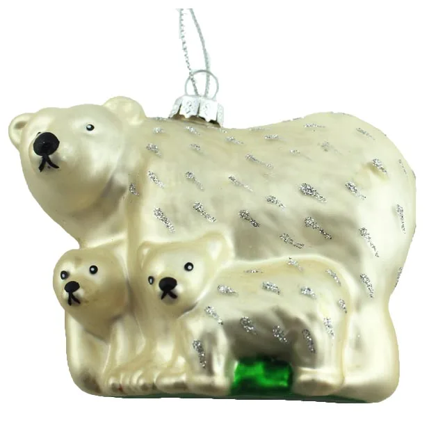 
Factory Custom High Quality Glass Xmas Ornament Animal Hanging For Christmas Tree Decor 