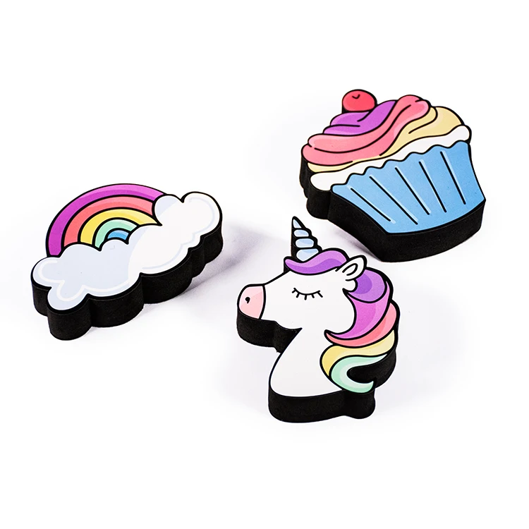 Оптовая продажа, печатный Магнитный ластик для сухой белой доски, магнитный очиститель, ластик для белой доски