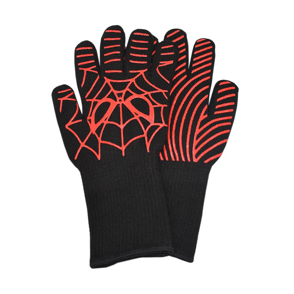 Hot Selling High Quality Heat Resistant Gloves Double Layer Silicone Heat Resistant Fire Resistant Grill Grill Gloves Oven Glove