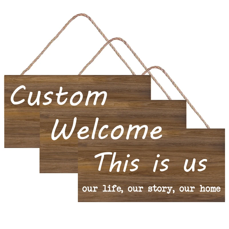 Home Decor Signs Wooden Wooden Hanging Signs Welcome Sign for Front Door