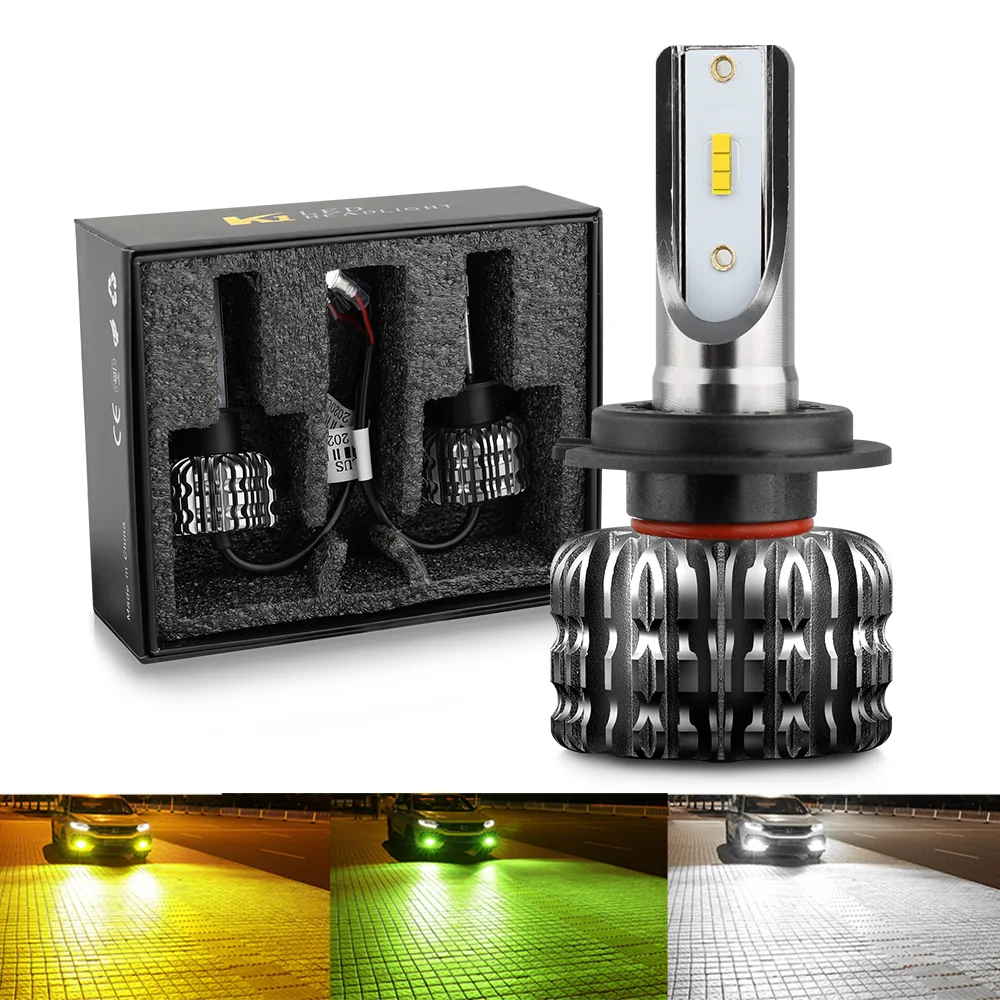Super Bright High Power 80w Fanless h4 led h7,16000 Lumen luz bombillo luces K1 H11 9005 H13 H3 Car H4 H7 880 H1 Led Headlight