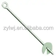 Helix galvanized earth anchor