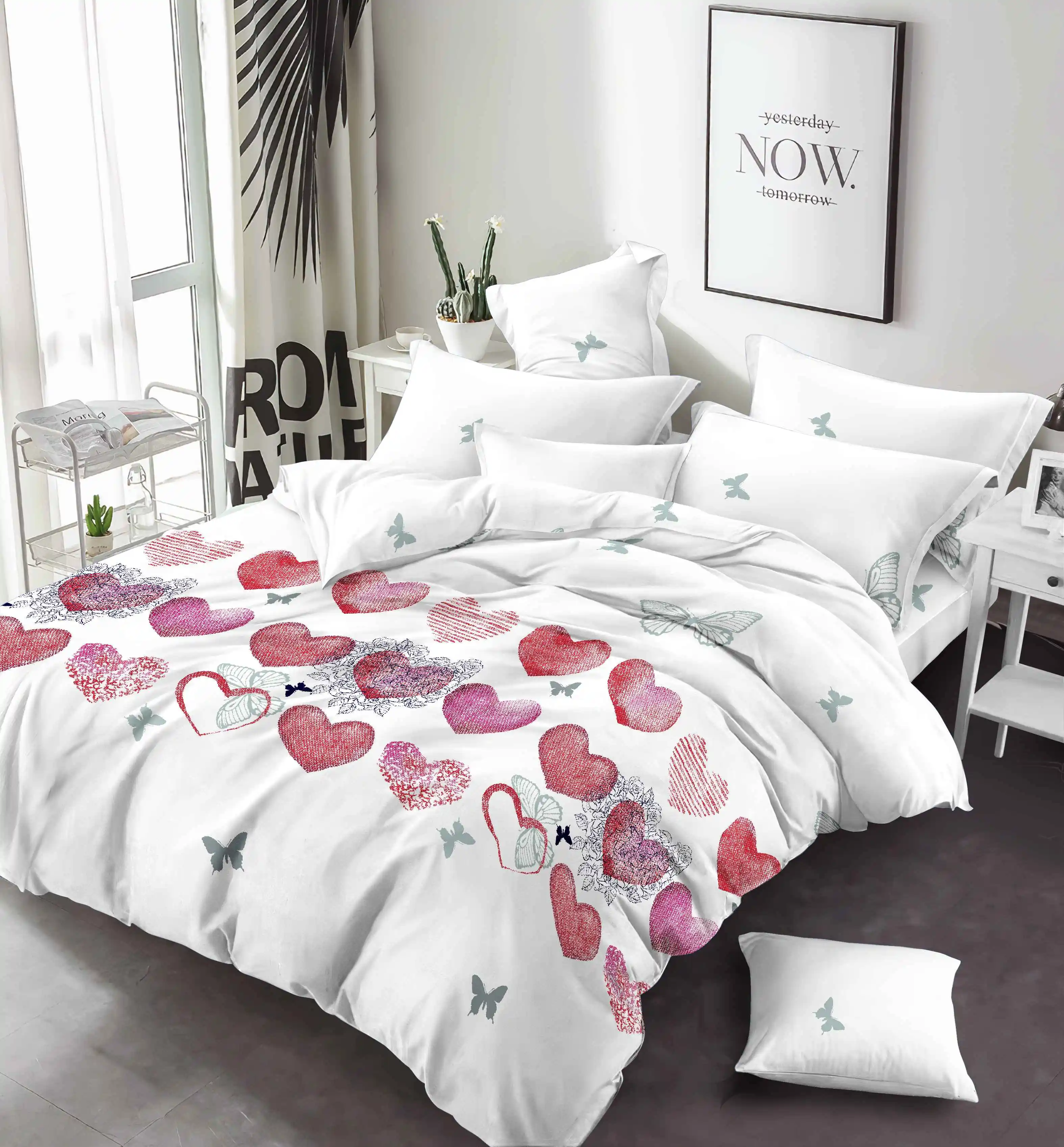 High Quality  Bed sheet textile woven brushed pigment disperse print microfiber fabric polyester for bed sheet set