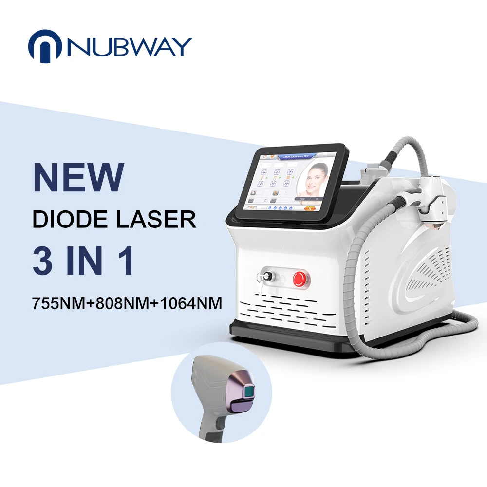 NUBWAY 2024 hot sale beauty salon use portable mini diode laser 808nm hair removal machine