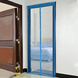 FREE SAMPLE 240*200 CM  Magnetic Screen Door With Heavy Duty Mesh Curtain  Frame