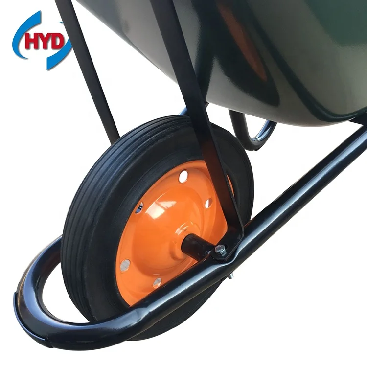 Professional WB3800 one wheel Wheelbarrow Green gardening tools metal Wheel Barrow