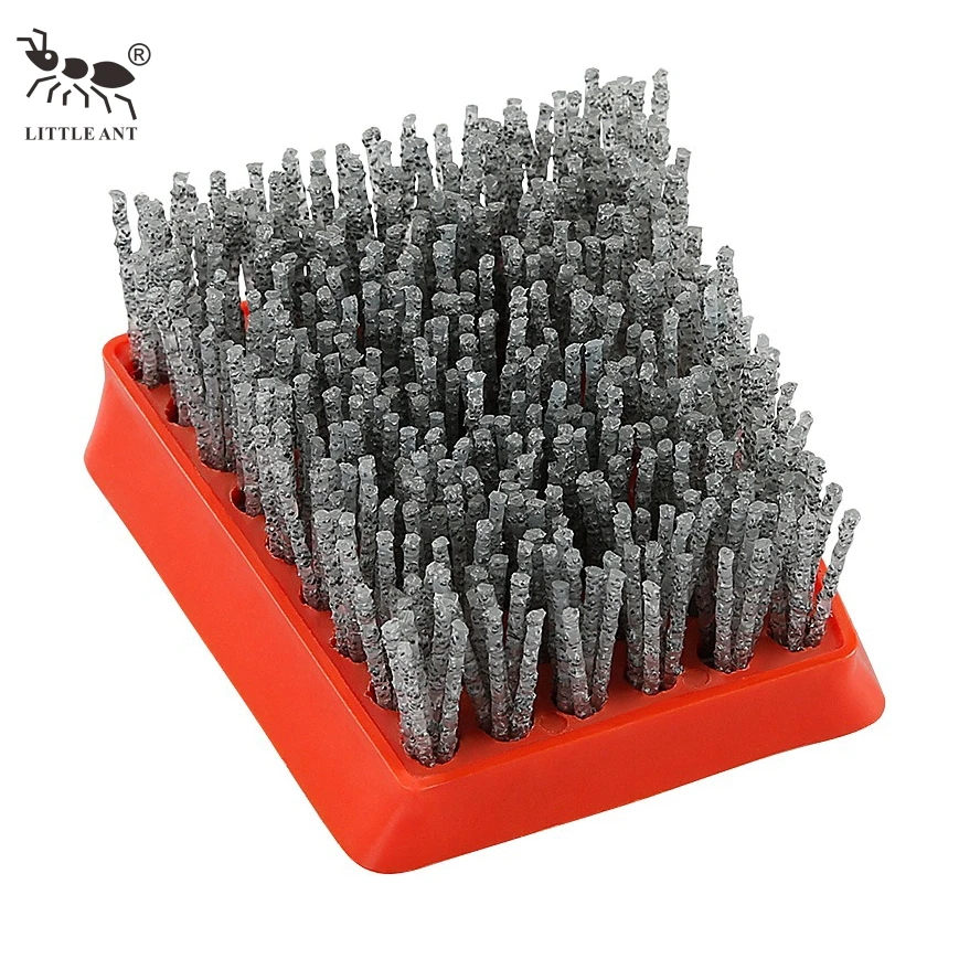 LITTLE ANT Round Fiber Nylon Abrasive Diamond Polishing Silicon Carbide Antique Brush for Granite Engineering Stone