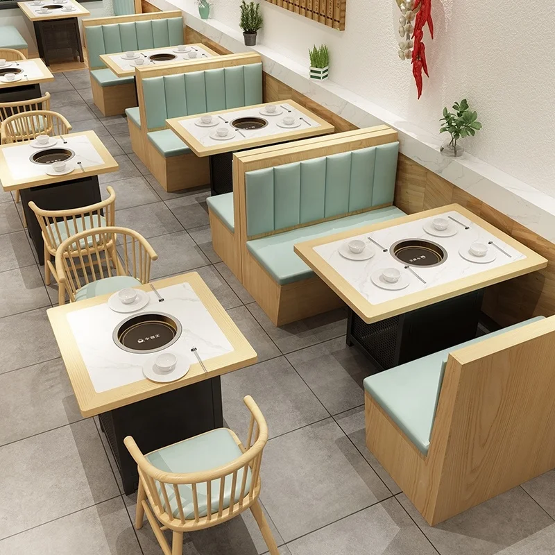 Dansen, ресторанное оборудование, квадратная каменная тарелка, встроенный бездымный стол для барбекю