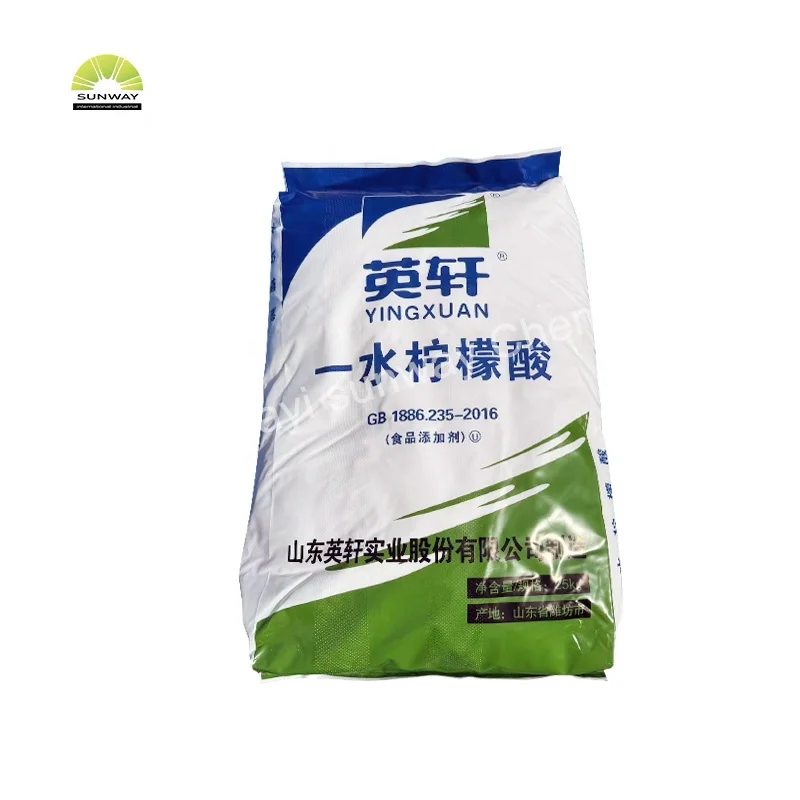 SUNWAY Food Grade Anhydrous and Monohydrate Citric Acid Price 99.5% Citric Acid for Food Additives