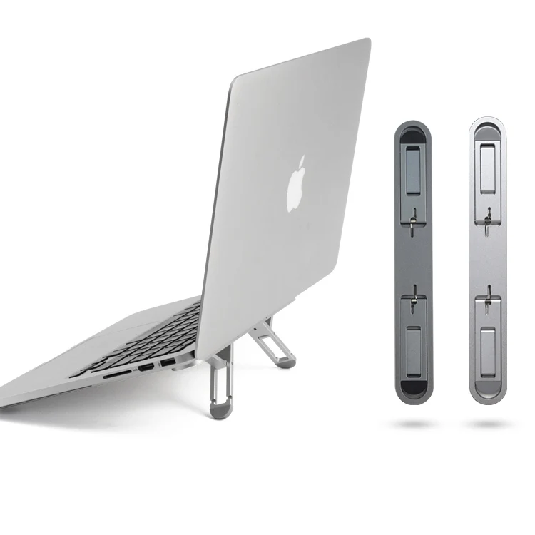 
2021 small and portable mobile office notebook base holder laptop computer foldable aluminium stand 