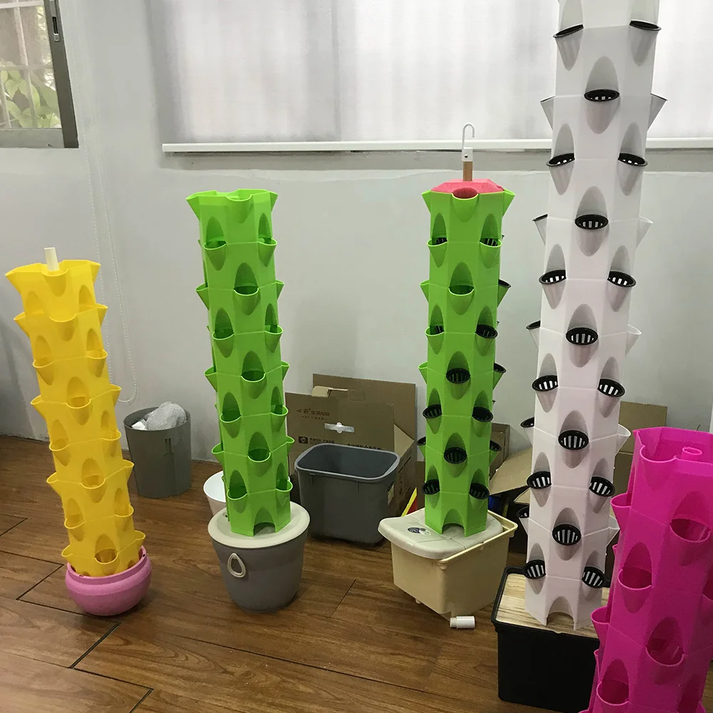 Complete system Aeroponics vertical tower growing hydroponics tower garden system