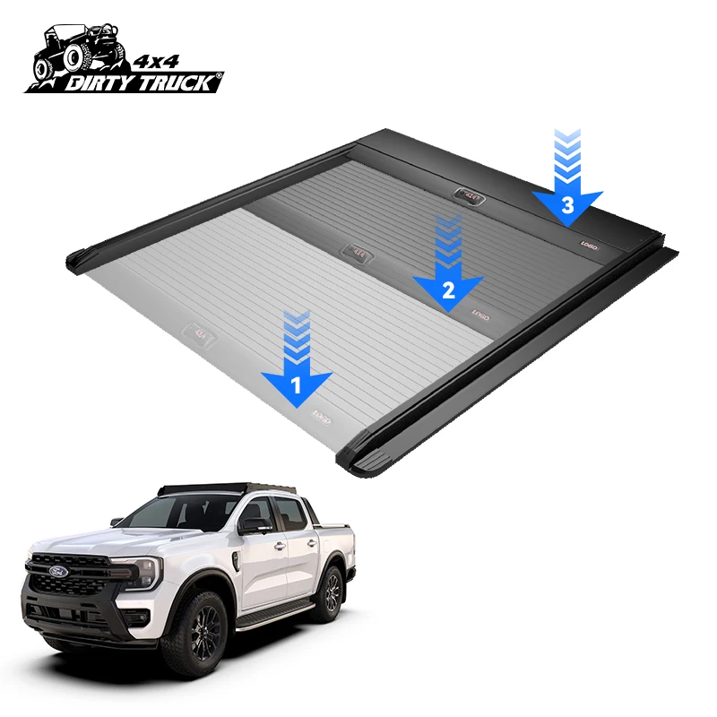 DirtyTruck 4x4 Ute Toller Tray Aluminum Cover Manual Truck Bed Cover For Ford Ranger 2014