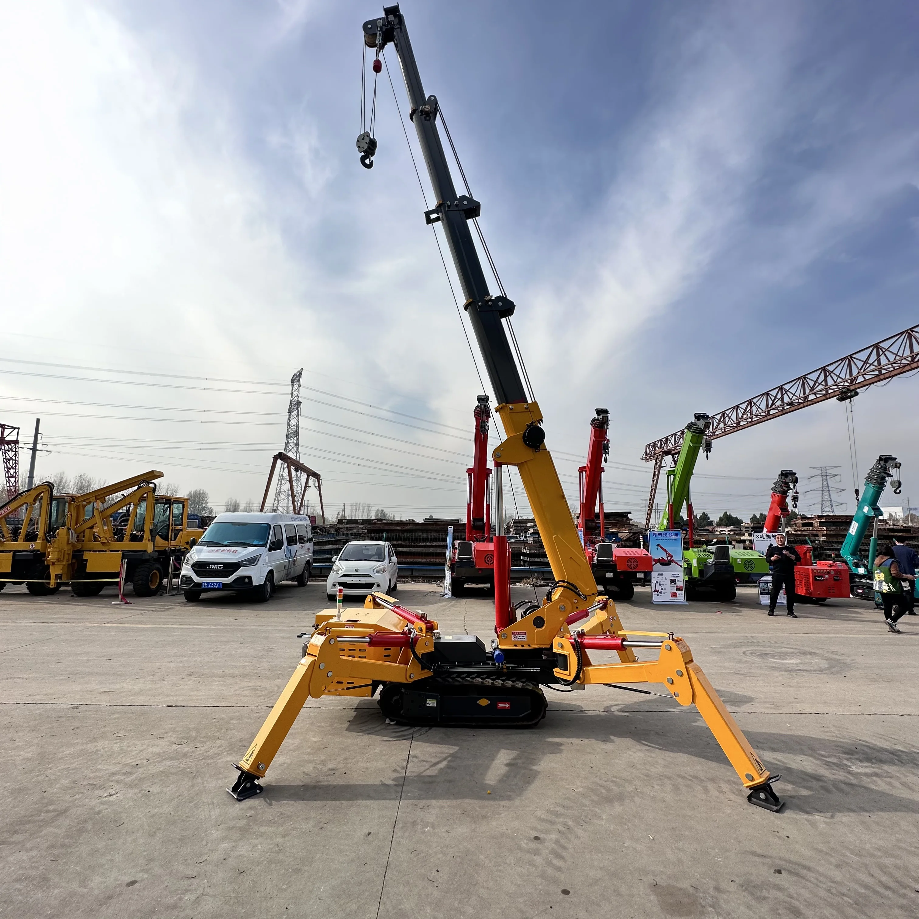 Suizhong portable small mobile construction  gantry   crane 8 tons mini spider crane