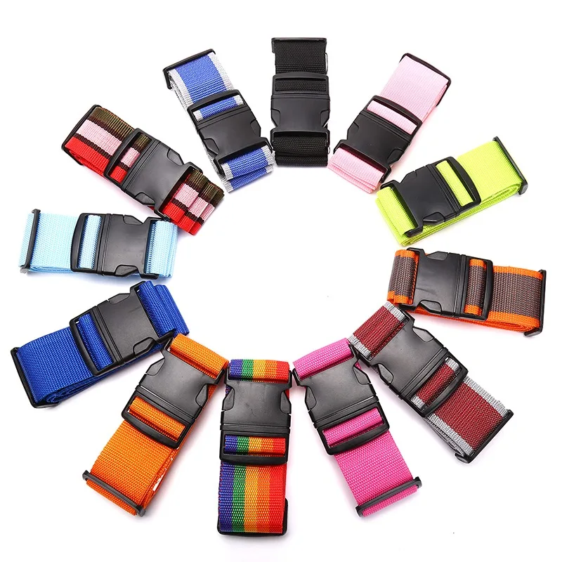 Travel Accessories Can Be Adjusted Luggage Strap Luggage Box Fixing Belt Suitcase Lock Buckle Strap Travel custom luggage strap