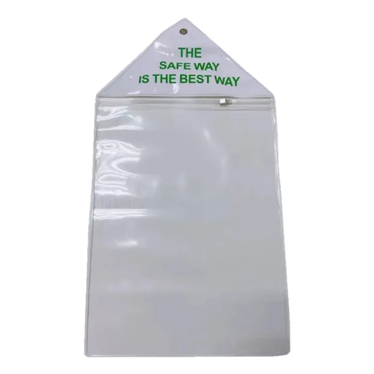 Factory PVC zip lock Permit Holder waterproof document holder