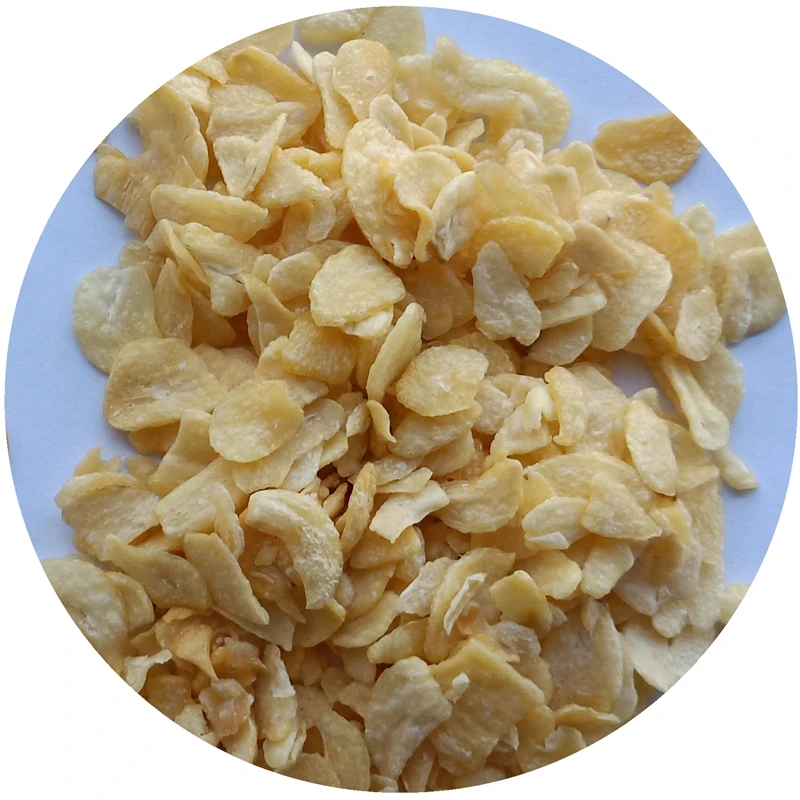 Snack Foods Dried Fried Garlic Chips Granules With Palm Oil And Starch