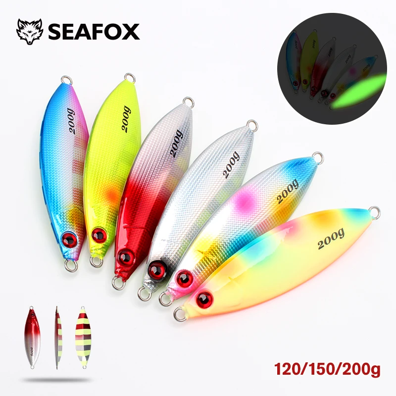 Seafox оптовые продажи светящиеся приманки камень Зебра Акула быстрая железная свинцовая рыба бионические