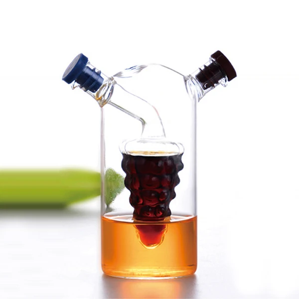 hand made glass oil vinegar 2 in 1