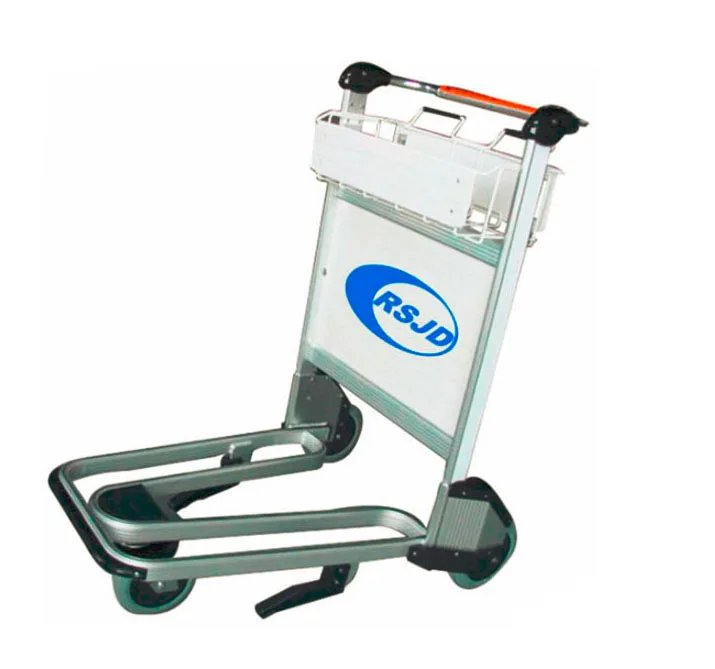 Hot Selling Aviation Aluminum Airport Luggage Trolley Hand Cart With Brake