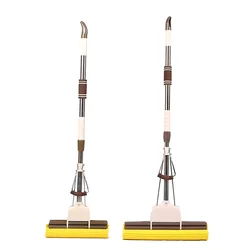 YINGPEI Wholesale Floor Double Sides Telescopic Handle Folding Pva Mop Sponge Mop With Steel Handle