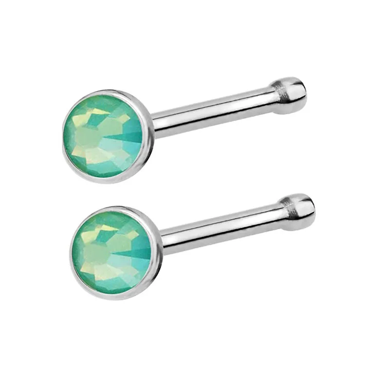 316L surgical stainless steel crystal zircon nose ring piercings bone nose stud body piercing jewelry sex nose ring