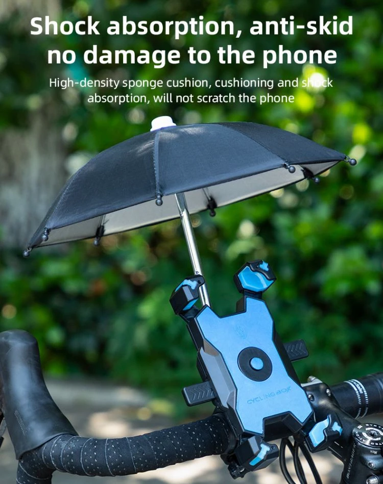 High Quality Rearview Mirror Phone Holder With Sun Shade Umbrella Stable Waterproof Bracket Rainproof Bike Cycling Phone Holder.jpg