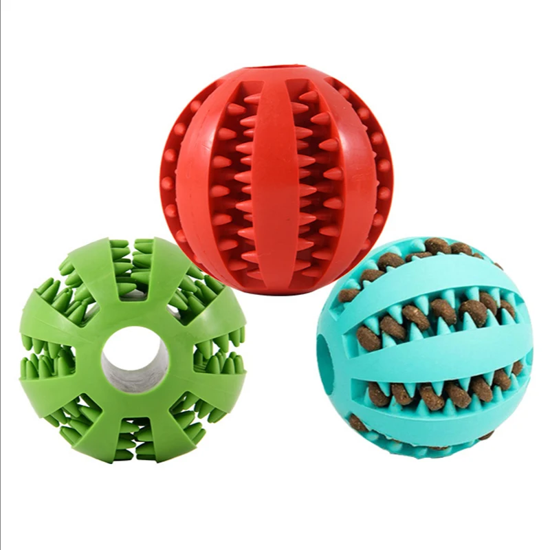 Indestructible Interactive Durable Care Teeth Cleaning Pet Supplies Natural Rubber Feed Ball Chew Dog Toy