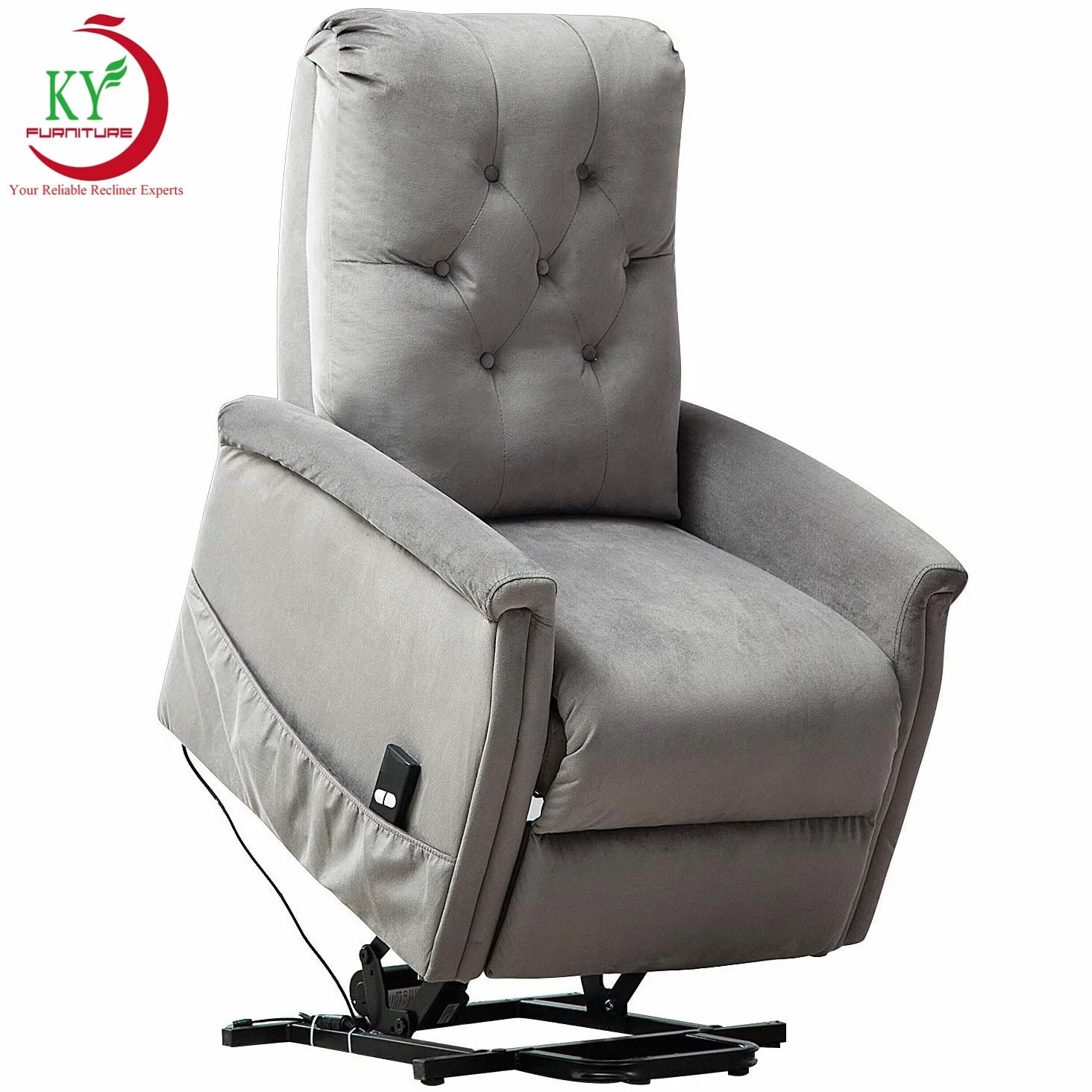 JKY Furniture Living Room Power Lift Recliner Reclining Chair with Remote Control Pocket For Elderly