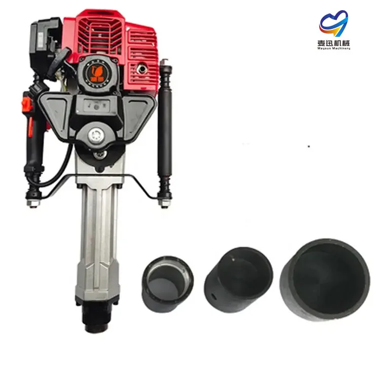 Portable Petrol Hydraulic Guardrail Vibrating Fence Piling Machine Handheld Gasoline Post Driver For Star Picket