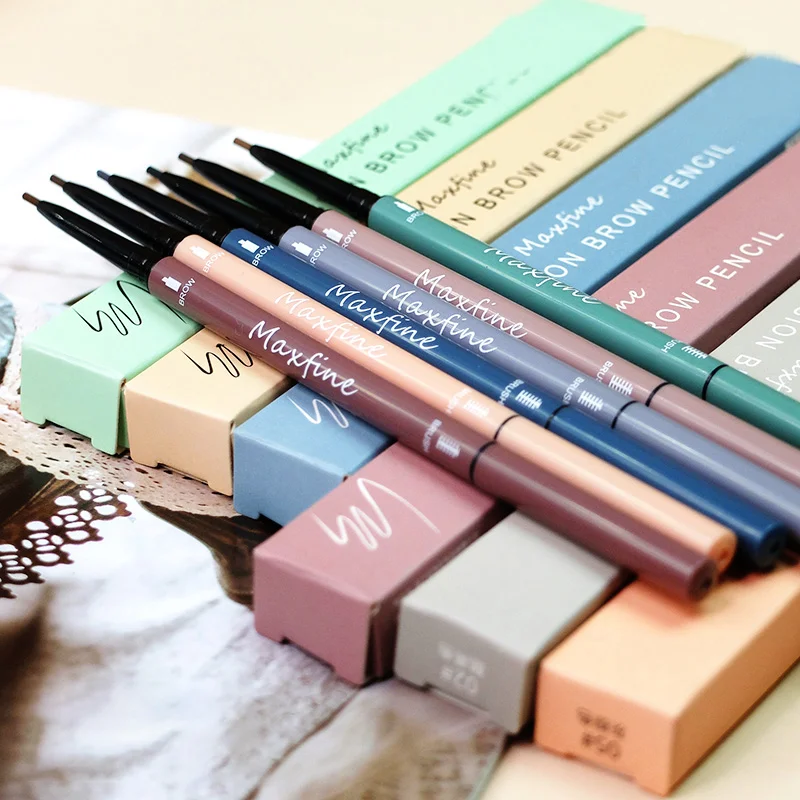 Выдвижной карандаш для бровей частная марка под заказ водостойкий долговечный двухсторонний автоматический тонкий с