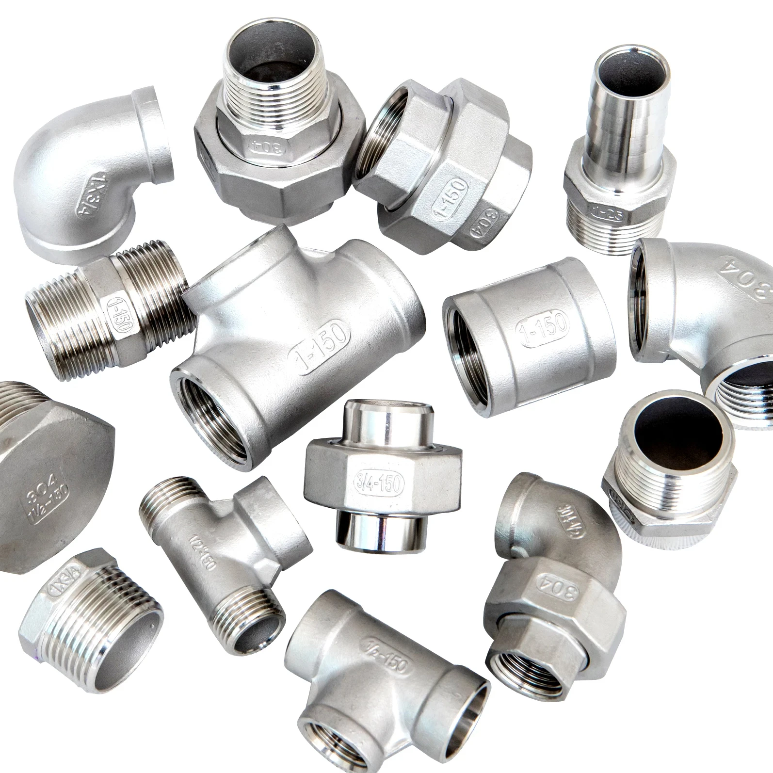 Custom stainless steel elbow pipe fittings 45 degree drainage oblique tee stainless steel pipe fittings