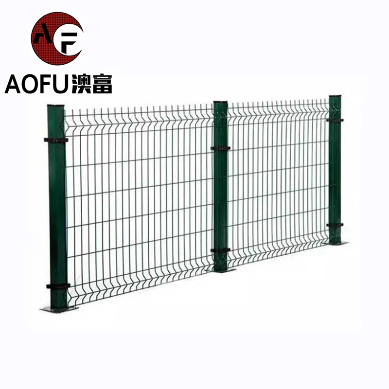 Construction Site Boundary Wall Fencing Black Backyard 3D wire mesh Fencing Panel With Barb