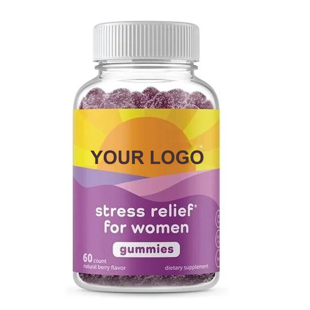 Stress Relief for Women Anxiety Support Vitamin Supplement Gummies with Organic Herbals Extract Ashwagandha Ginseng