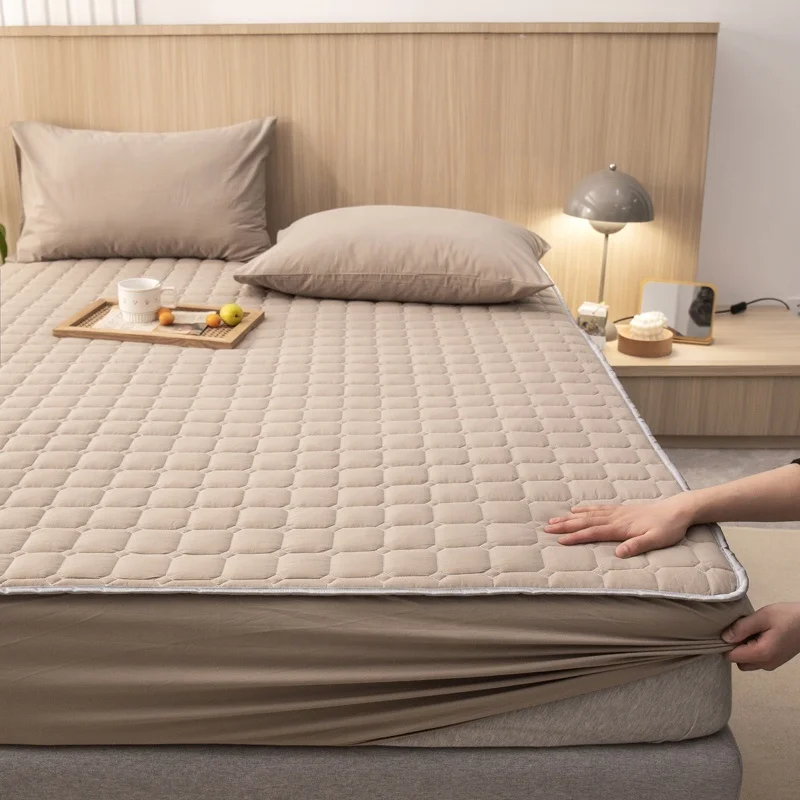 hotel bed covers king size duvet bedding set Quilted bed sheet printing design mattress protective cover fixed