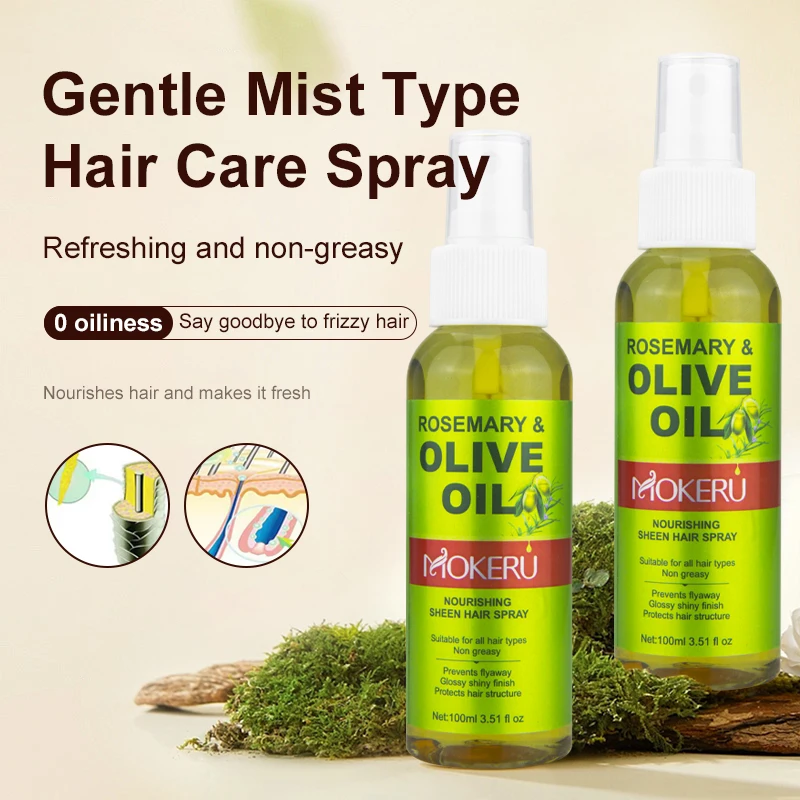 Rosemary and Olive Natural Hair Essential Oil Nourishing Sheen Hair Spray Help Hair growth
