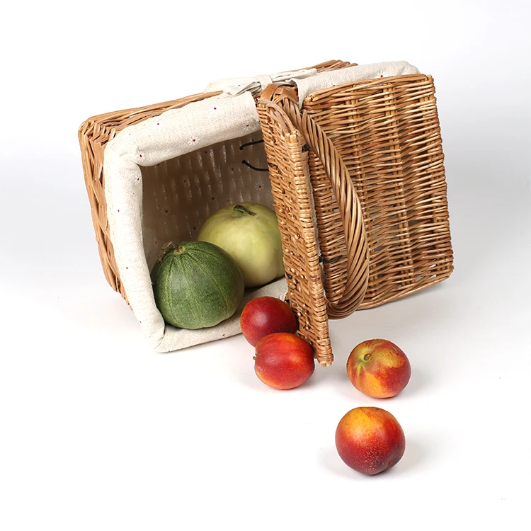 Wholesale Handmade Outdoor Living Camping Home Decor Wicker Gift Storage Picnic Baskets with Handle