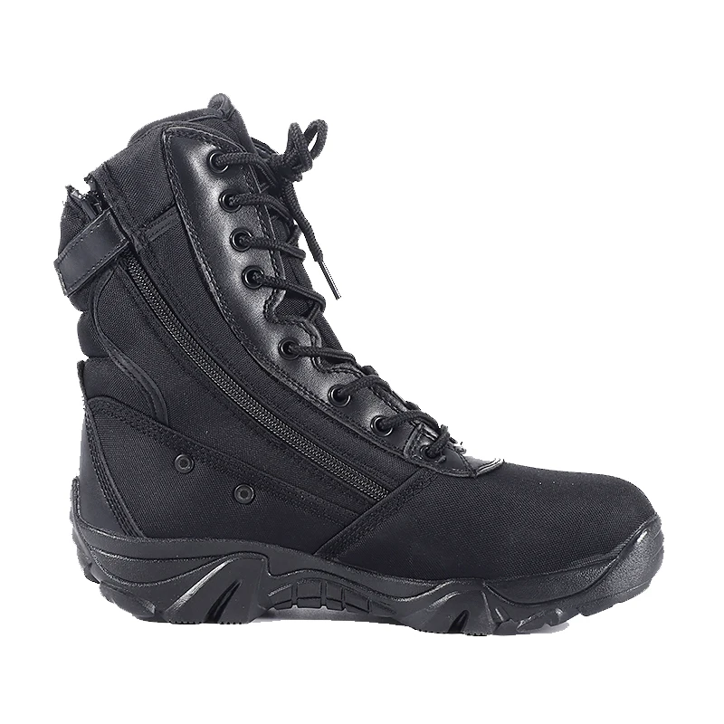 2023 cheap price leather desert camouflage boots with zipper