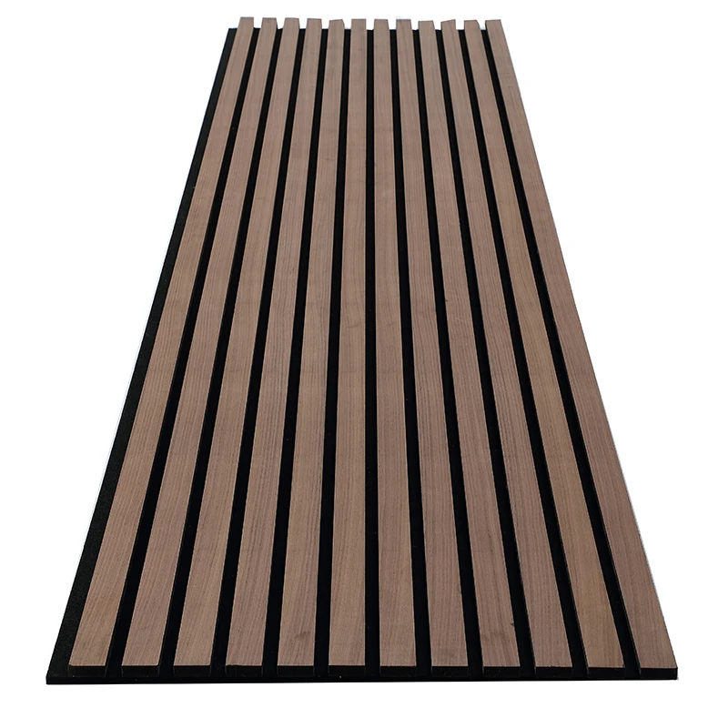 Natural Oak Mdf Wall Nut Slat Black Slat Flexible Wooden Timber Decorative Sales Reasonable Price Acoustic Wood Slat Wall Panel