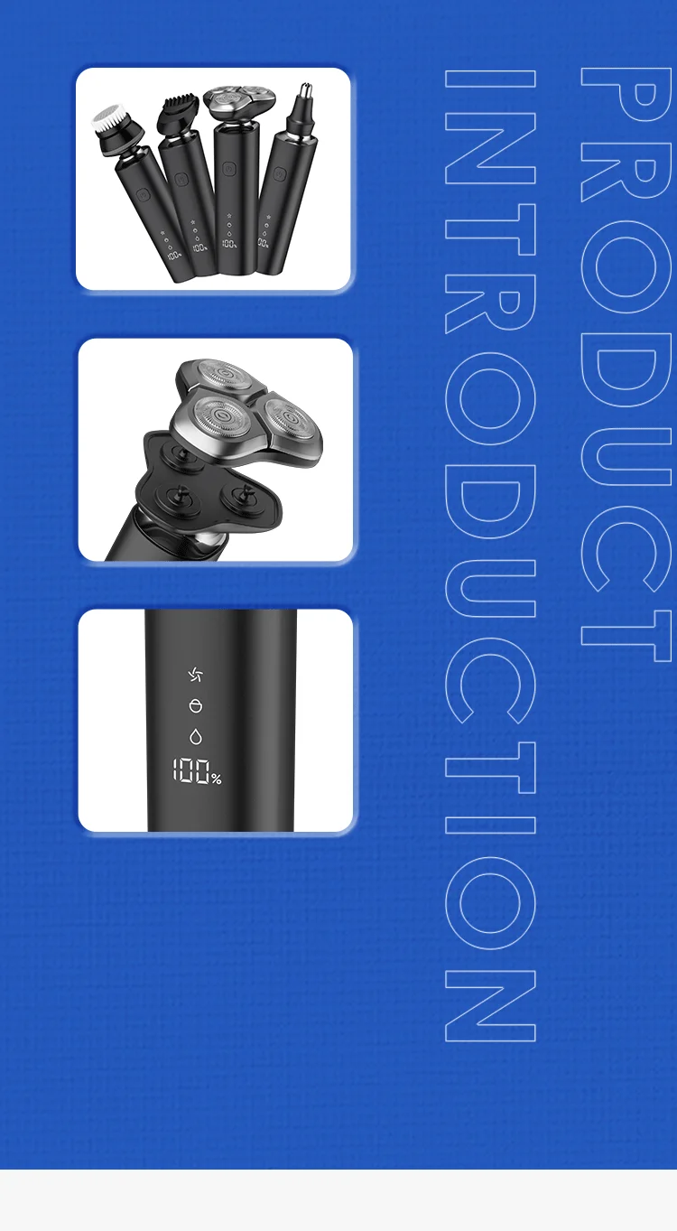 Высококачественный Многофункциональный 4 в 1 триммер для волос USB перезаряжаемая Тройная электрическая бритва бороды Водонепроницаемая Домашняя мужская машинка стрижки