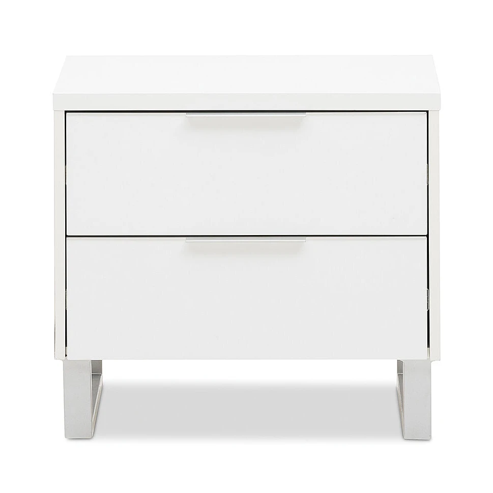 Modern Unique Design Wooden High Quality 2 Drawers Night Stand Bedside Table for Bedroom