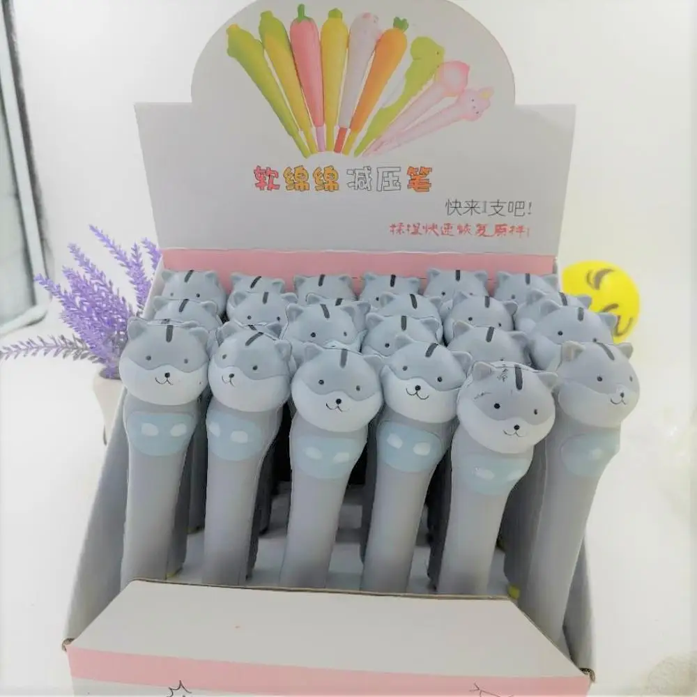 Творческий мягкая одежда с принтом милой кошки декомпрессии дышащая гелевая ручка студент pinch ручка декомпрессии ручка принадлежности для студентов 0,5 мм