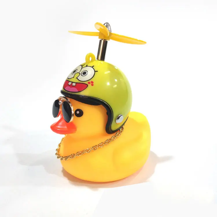 Squeeze Mountain fat tire electric bicycle accessories Rubber Duck Helmet Bicycle Bell Toys Little yellow duck
