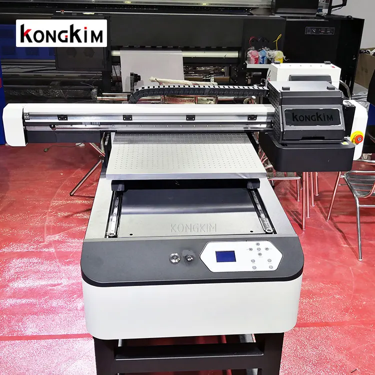 Excellent quality 60x90 flatbed led uv printer bottle,phone case,pen,glass, acrylic,cylinder printers printing machine