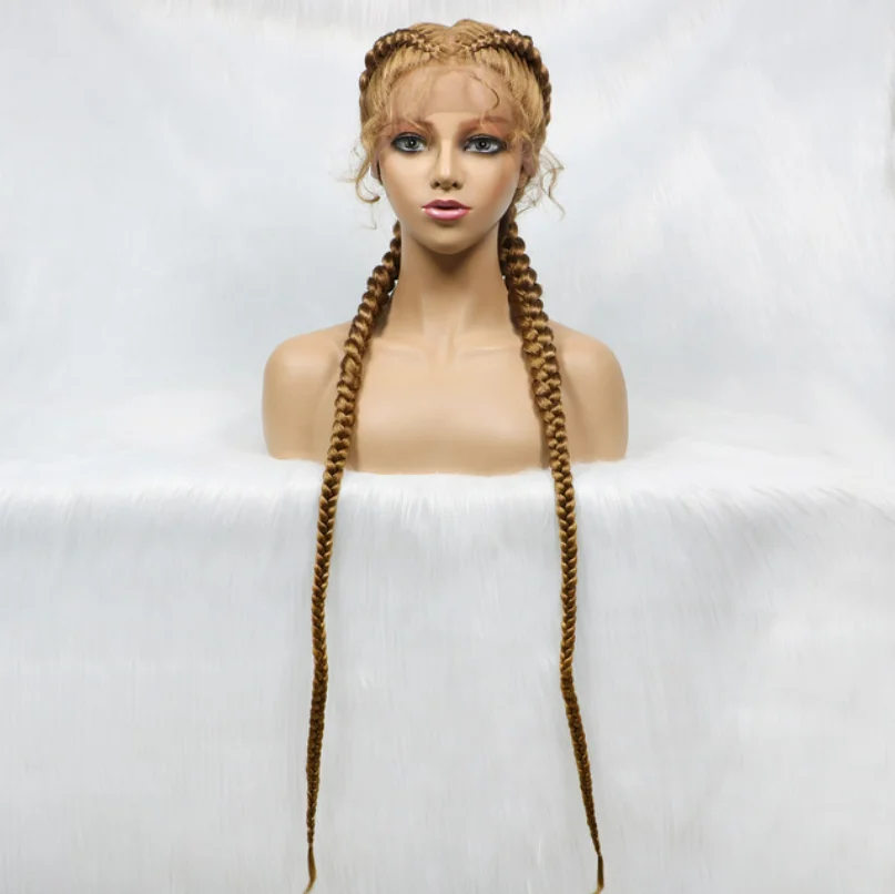 Brazilian virgin human hair cornrow braided wig for black women braided weave full lace wigs hd braided laces wigs vendors