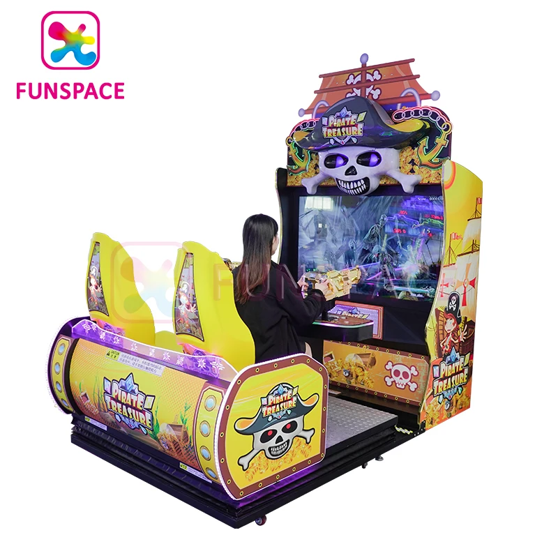 Funspace 50-дюймовый экран Пиратская монета с сокровищами аркада 2 игрока стреляющий динамический симулятор игровой автомат для игрового автомата
